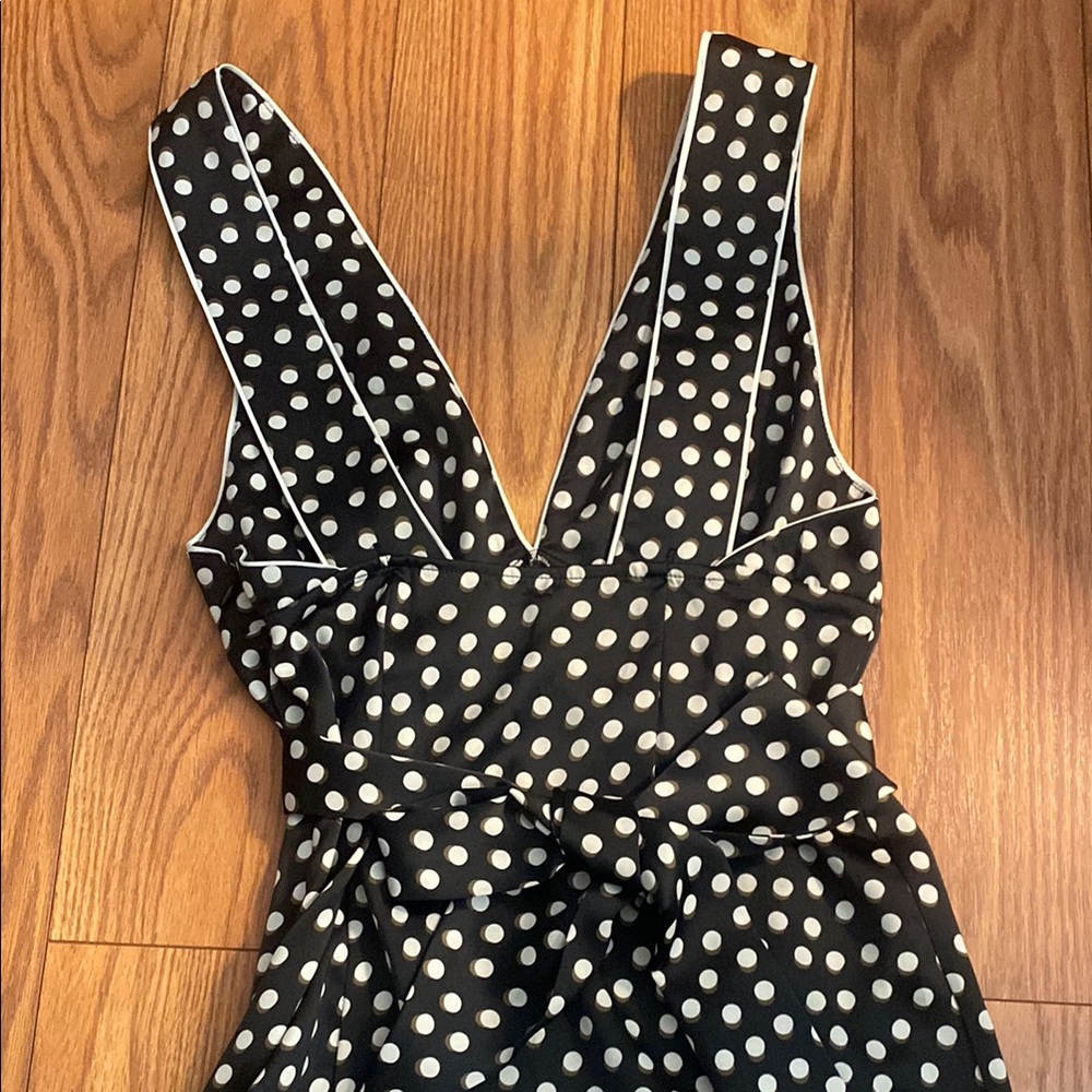 Polka Dot Black and White Dress - Picture 6 of 6